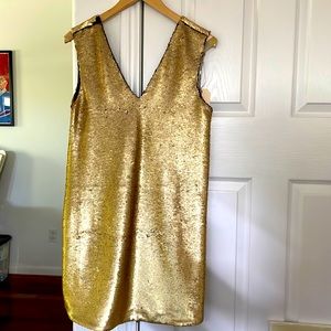 Gold flip sequin shift dress by finders keepers